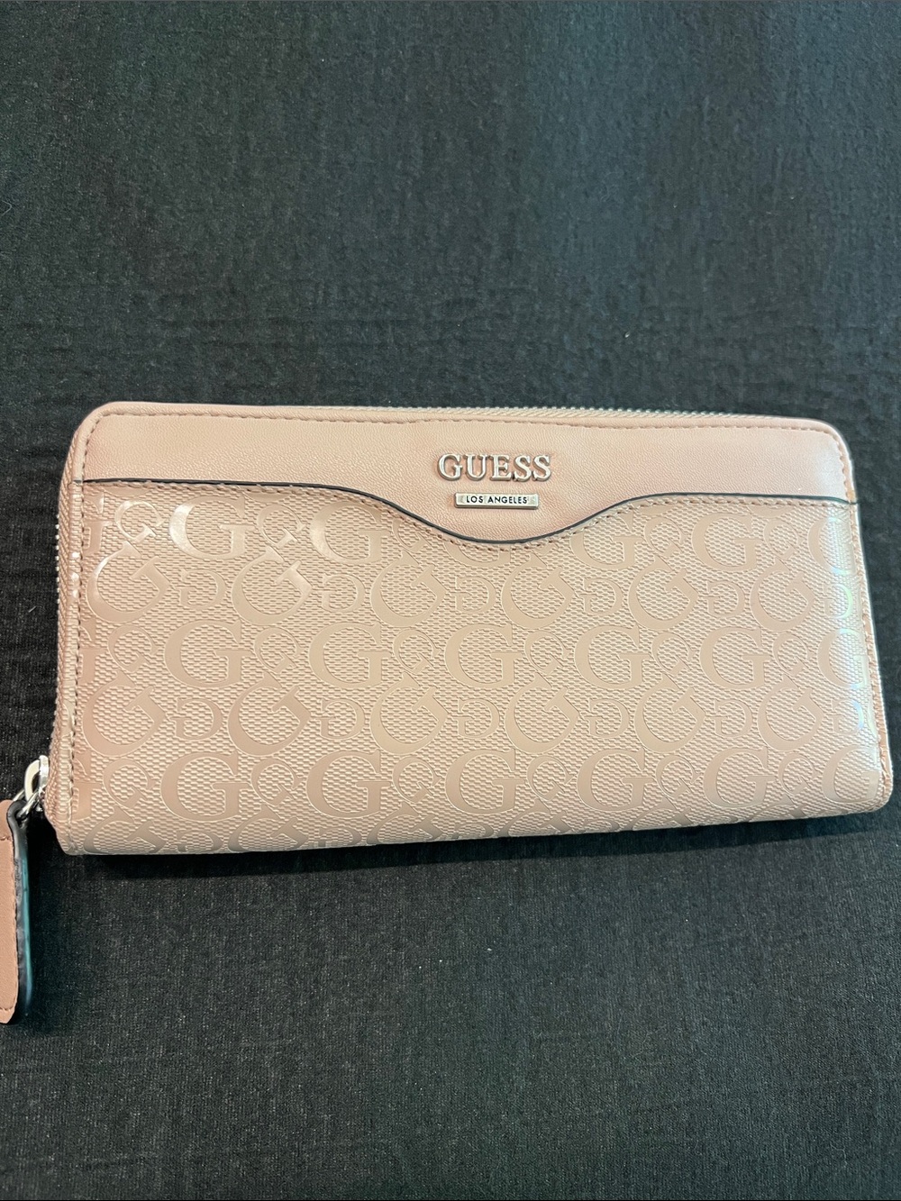 GUESS Blush Pink Signature Zip-Around Wallet